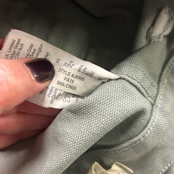 Madewell Slim Emmett Wide-Leg Crop Pants size 32 EUC Greenish Gray - Picture 8 of 10